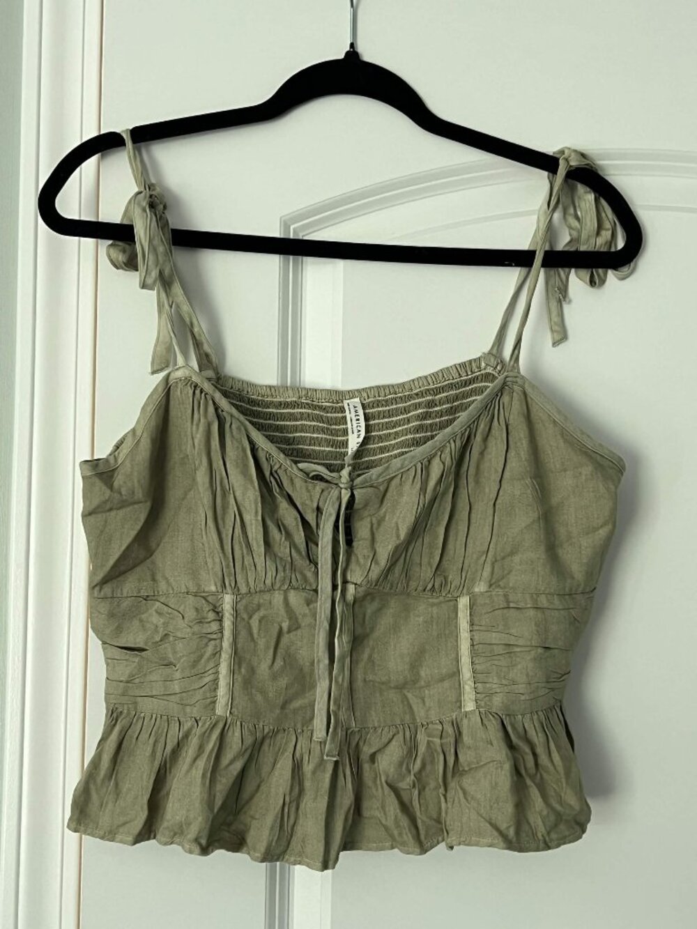 Like New American Eagle Green Peplum Top - Size Large